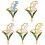 Set of 6 Metal Napkin Holders Rustproof Delicate-White 2