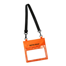 Protecteur de téléphone étanche à écran tactile sensible,-Orange