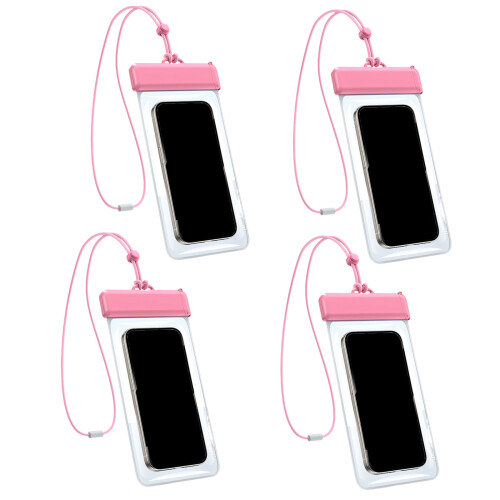 4PCS robuste, wasserdichte Telefonhalter, stoßfeste-Rosa