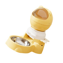 Automatic Interaction Pet Feeders Press To Release-Yellow