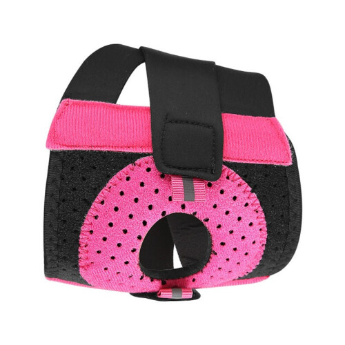 Knee Support Brace with Metal Spring Stabilizers-black rose red