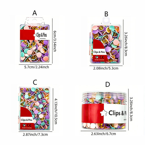 Pack of Push Pins with Plastic Head Map Tacks-pp soft box 200 2