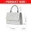 Elegante Abendtasche mit abnehmbarer Metallkette,-Schwarz 4
