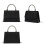 Elegante Abendtasche mit abnehmbarer Metallkette,-Schwarz 5