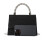 Elegante Abendtasche mit abnehmbarer Metallkette,-Schwarz 6