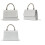 Elegante Abendtasche mit abnehmbarer Metallkette,-Schwarz 7