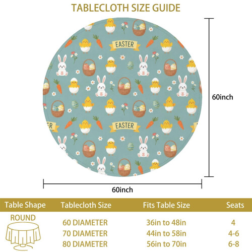 Nappe ronde en polyester bleu ardoise, 152 cm (60 pouces) 2