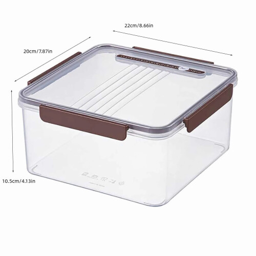 Transparent food storage container with lid 1 piece 2
