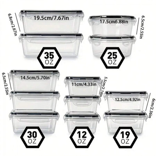 Set van 24 luchtdichte voedselbewaarcontainers (355 ml, 155 oz) 1