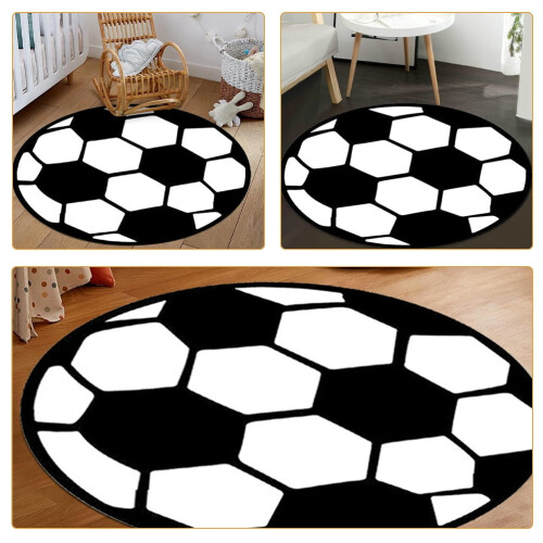 Tapis de football rond – Polyester – 80 x 80 cm 1
