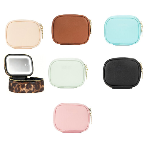 Small Cosmetic Bag Portable Makeup Pouches Mini Makeup-Green 1