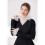 Unique Floral Pattern Sheer Sleeves Decorative Faux-White 3