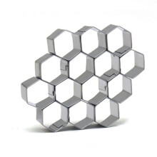 Tagliabiscotti esagonale in acciaio inox – Mini nido d'ape