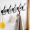 Perchero de pared con 15 ganchos, acero inoxidable, negro. 1