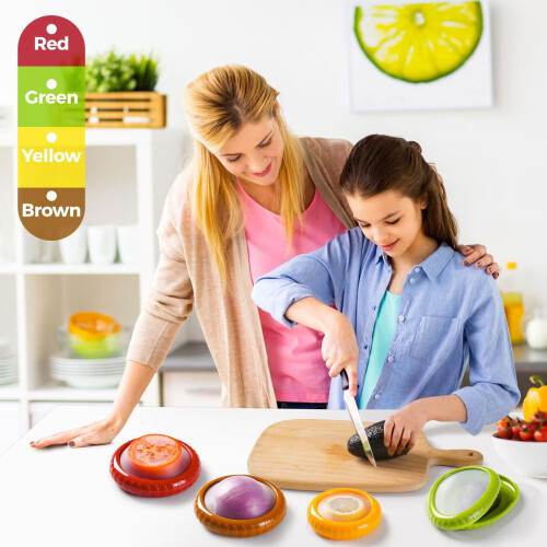 Silikone avocado- og løgbeholdersæt – 4 dele 2