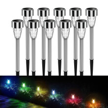 Lot de 10 lampes solaires de jardin à LED résistantes à l'eau