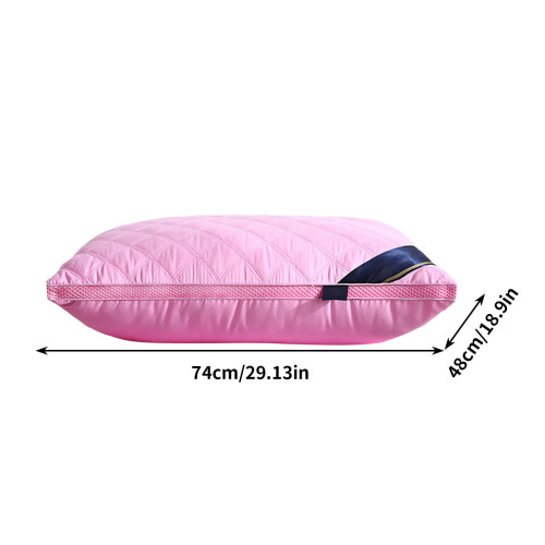 Almohada de microfibra de firmeza media, 74 x 34 cm. 2