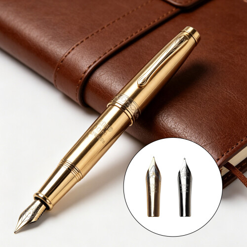 10Pcs Metal Fountain Pen Replacement Tip-Dark tip 0.38 2