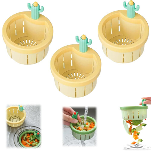 Cactus kitchen sink drain strainer with lifting handle