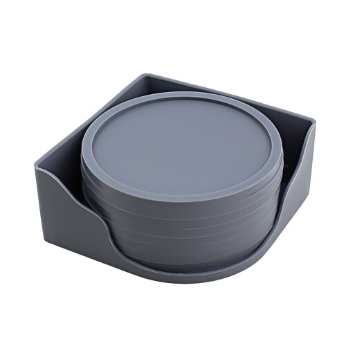 Silicone Cup Coasters Set – Grooved, Heat-Resistant, 8pcs