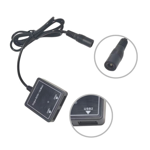 DC6V30A to 5V3A USB Fast Charge Car Charging Adapter-95cm 2
