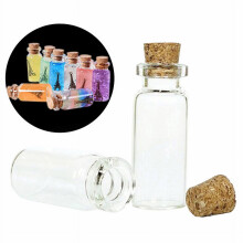 Glasfläschchen mit Korken, 4 Stück, 10 ml