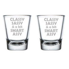 Set van 2 shotglaasjes, 50 ml, stijlvol en pittig