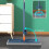 Flat Plate Floor Mop with 3 Microfiber Cloths 1