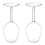 Verres à vin renversés à pied long (2 pièces) 1