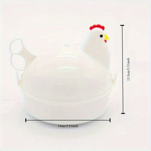 Aluminium Microwave Egg Cooker 4-Egg Chicken Design