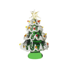 Mini Glass Christmas Tree Ornament Green 6.6 cm