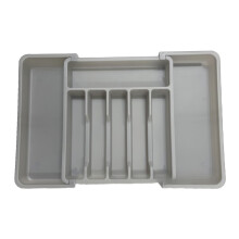 Organizador de cajones para cubiertos YOBOLK, ajustable y de gran capacidad.