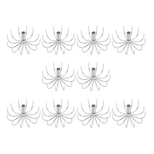 10PCS 12 Needle Stainless Squid Jig Fishing Hook 35mm 40mm-40mm