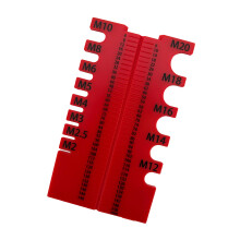 Multiple Size Bolt Thread Checker And Length Measuring Tool-Red