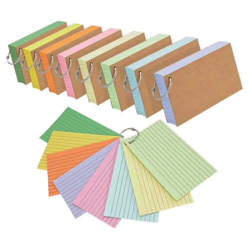 400 Sheets Colored Note Card 3X5Inch Lined Notecards Study Card