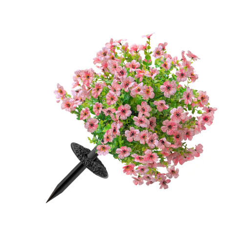 Artificial Eucalyptuses Violets Round Base Flower-Pink