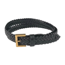 Waist Belt Hot Girl Simple Woven Body Chain-Black gold buckle