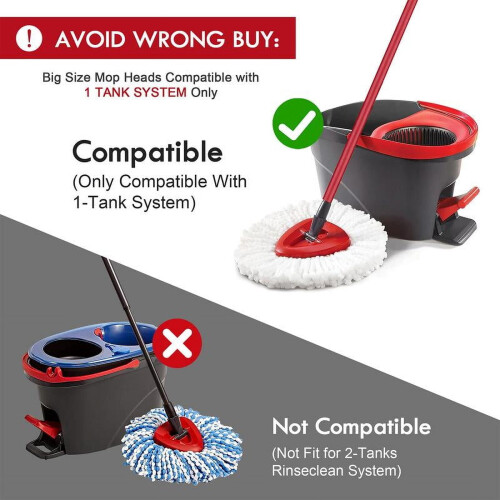 Recharges pour balai triangulaire en microfibre O-Cedar EasyWring 2