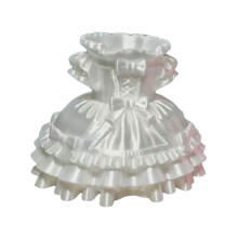 Organisateur de bureau en forme de robe imprimée en 3D,-Blanc