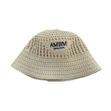 Chapeau de soleil en coton léger avec motif en-Blanc laiteux