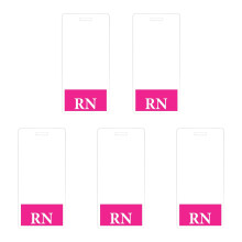 5 Stück vertikale Acryl RN Badge Buddy für ausgebildete-Rosa