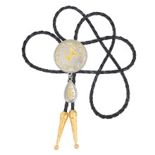 100cm PU Leather Cord Bolo Tie Western Adjustable-horse racing