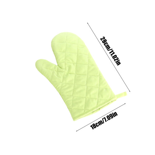 Gants de four à micro-ondes verts résistants à la chaleur, en polyester, 1 1