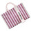 Striped Bag With Magnetic Closure Lightweight Shoulder-Purple 1
