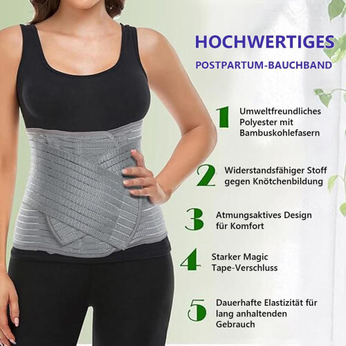 Postpartum mavestøttebælte, postnatal mavebind, postnatal maveindpakning, postoperativ mavebind, ergonomisk 2