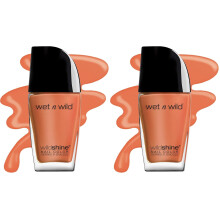 wet n wild Nail Polish Wild Shine, Orange Blazed, Nail Color (Pack of 2)