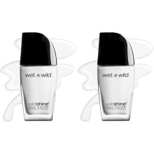 wet n wild Wild Shine Nail Polish, French White Crème | Pack of 2