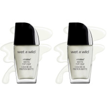 wet n wild Wild Shine Nail Polish, Matte Top Coat (Pack of 2)