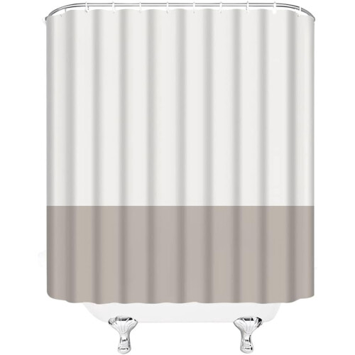Beige brunt boho bruseforhæng med kroge 72x72 tommer 2
