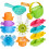 Stacking Cup Bath Toy Funny Water Activity Set With-5pcs pink 5